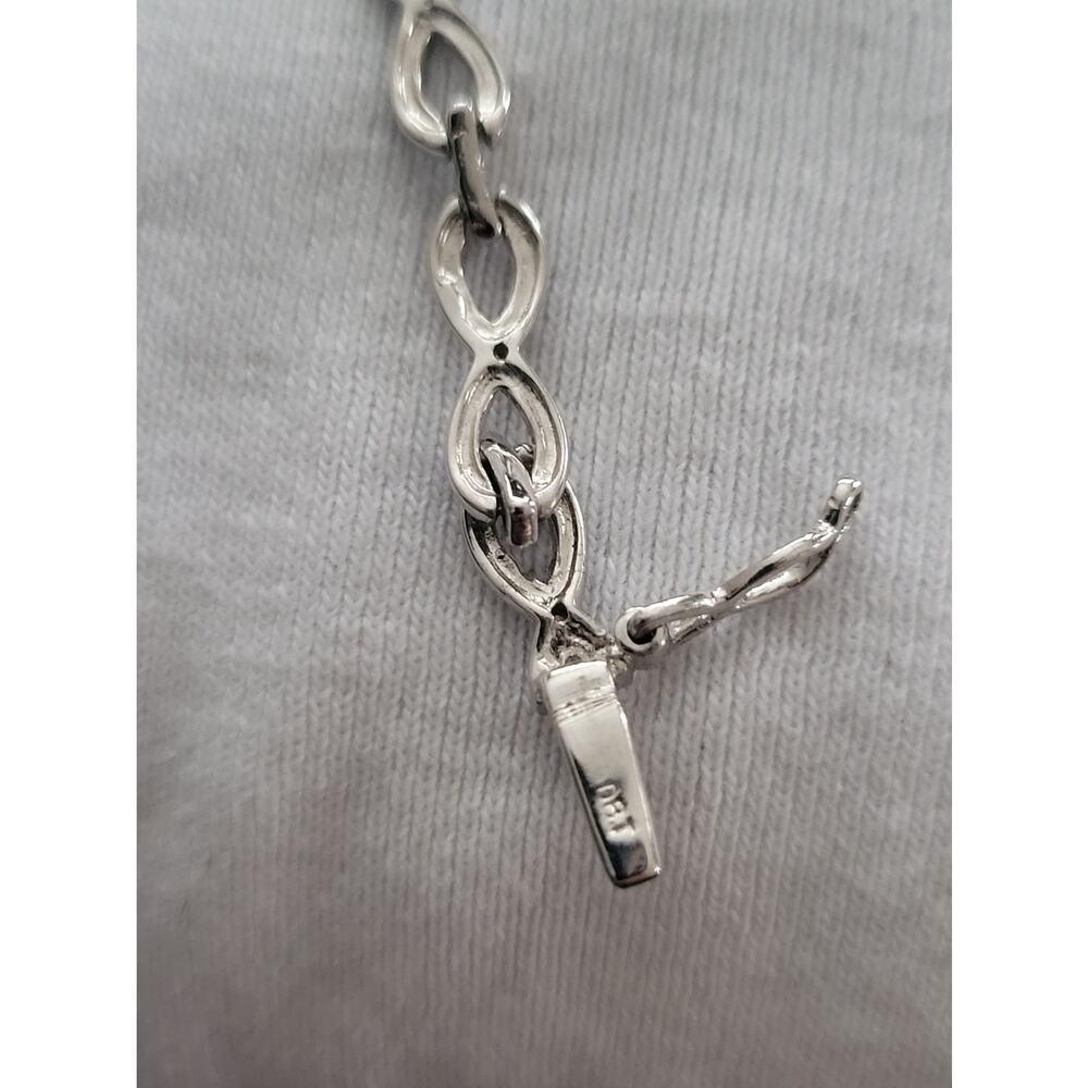 7 1/2" Sterling Silver rope infinity Chain Bracelet, signed DBT - Picture 3 of 7